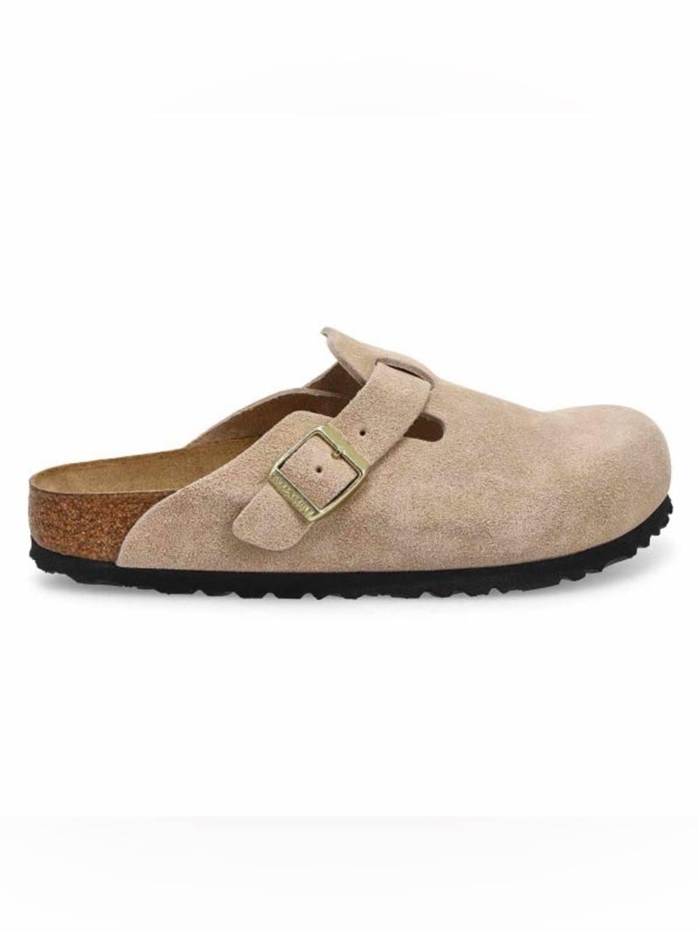 Birkenstock Suede Clog Mule in Taupe